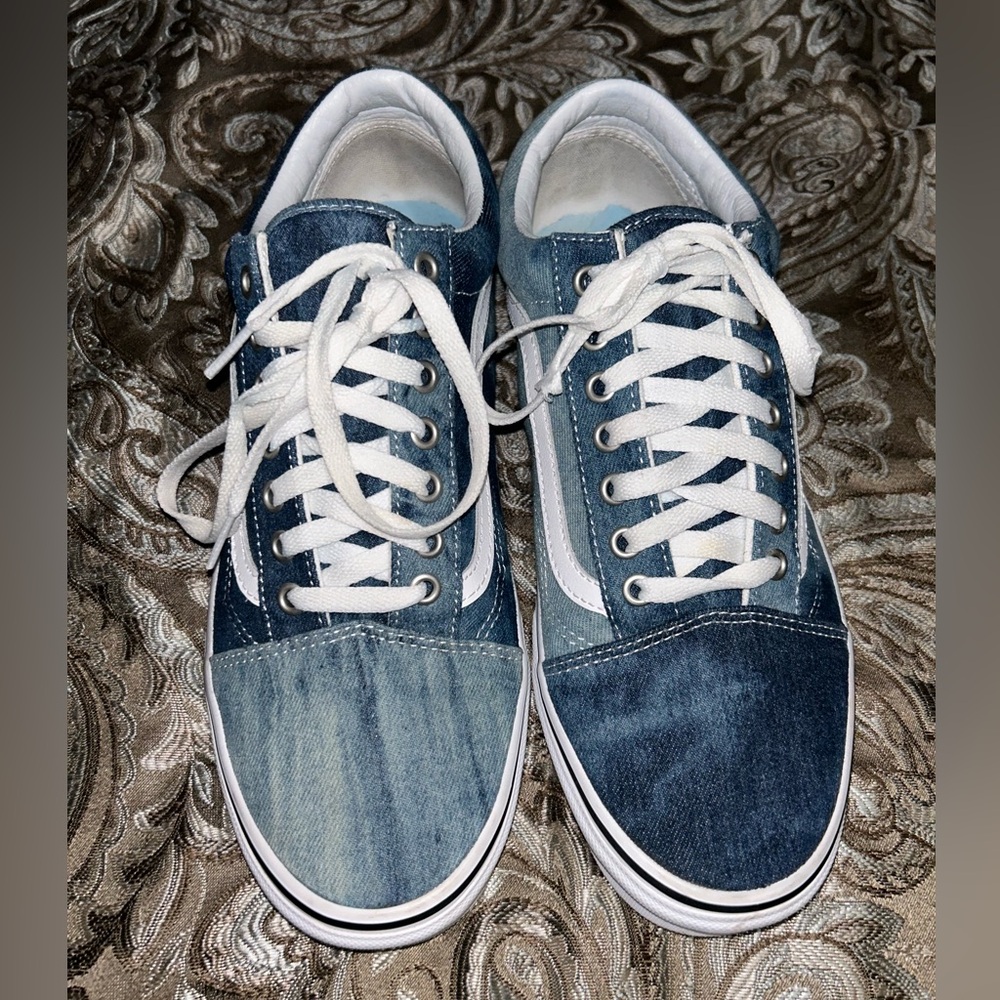 Mens distressed jean vans 10.5
